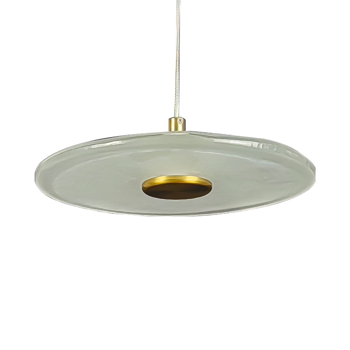 Sokyo Single LED Glass Drop Pendant Light - Hand Blown Disk