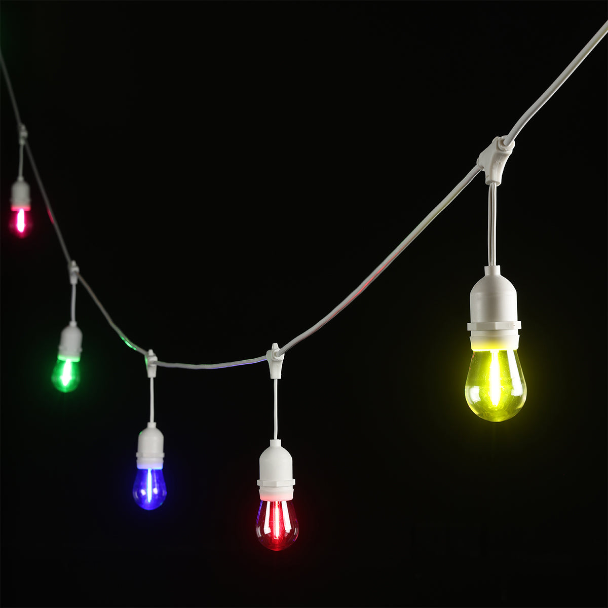 10LT 12V IP65 Hanging LED Solar Festoon Kit 13m