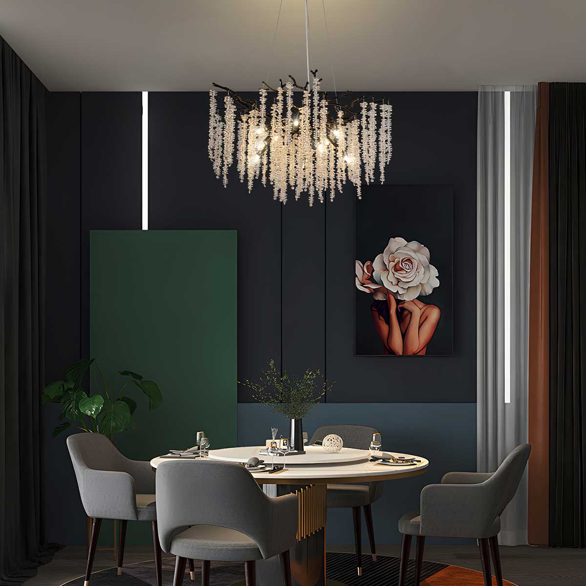 Sophia Round Pendant Light Nature Inspired Design