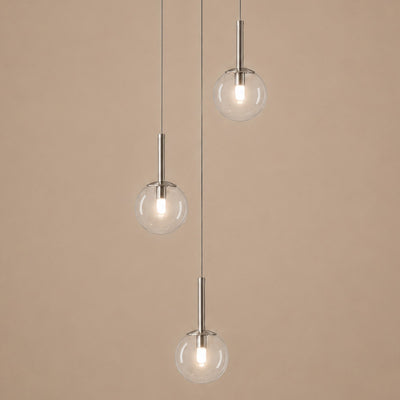 Speros 3 Light Glass Sphere Dropper Pendant