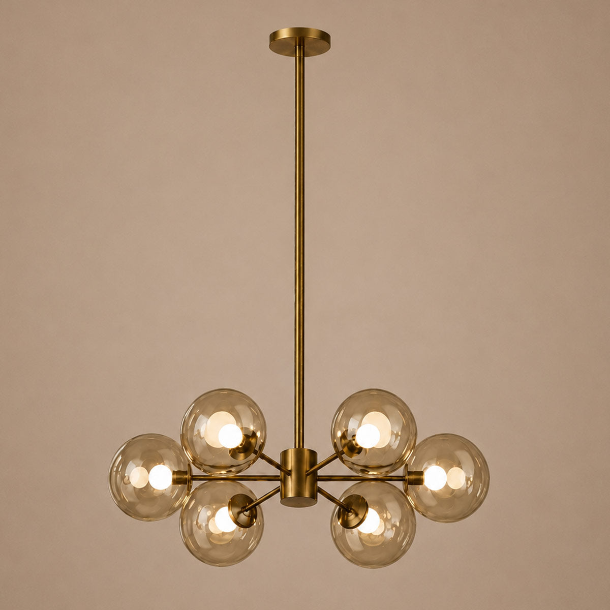 Speros 6 Light Glass Sphere Round Pendant