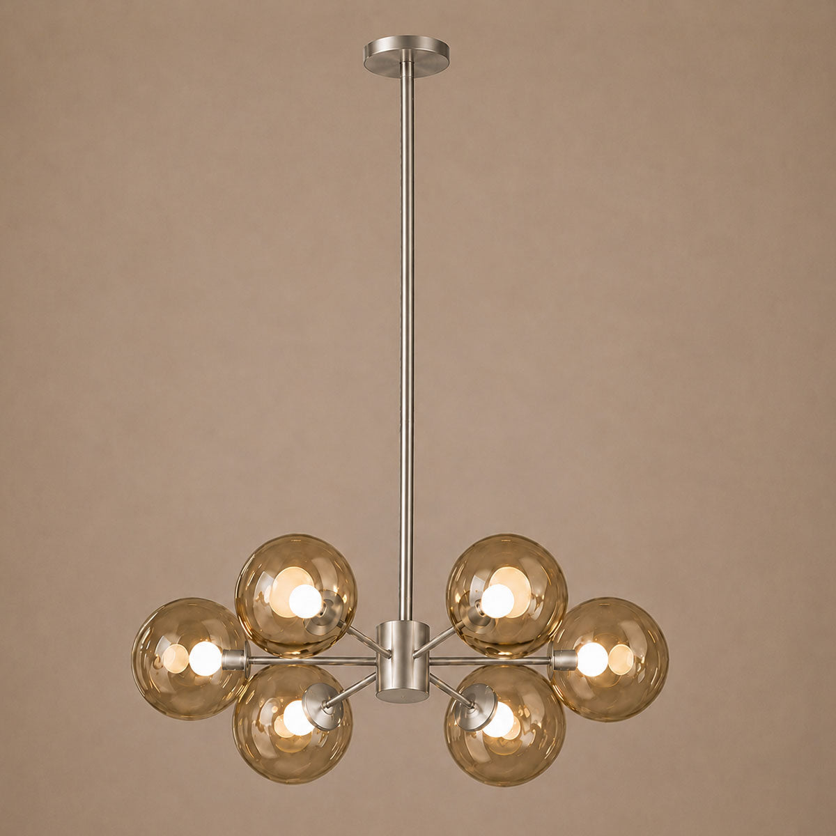 Speros 6 Light Glass Sphere Round Pendant