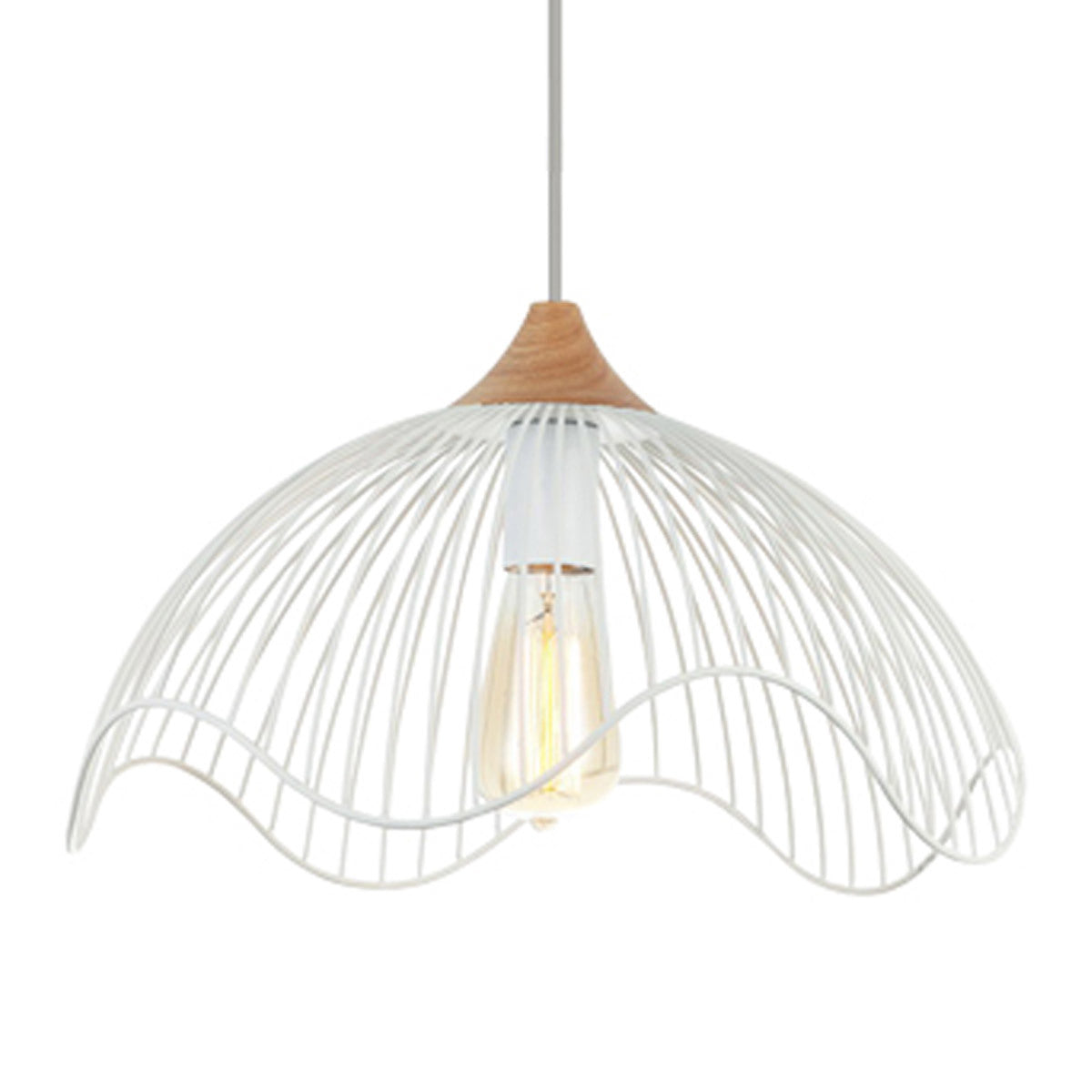 Spiaggia Iron Dome Wavy Edge Pendant Light