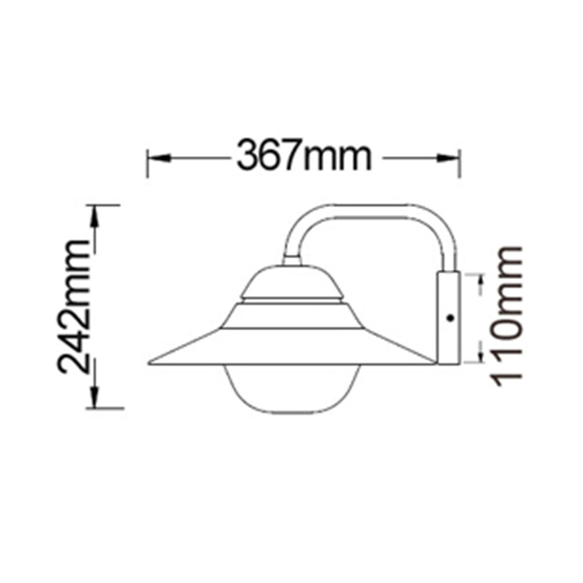Spy Exterior Surface Mounted Wall Lamp