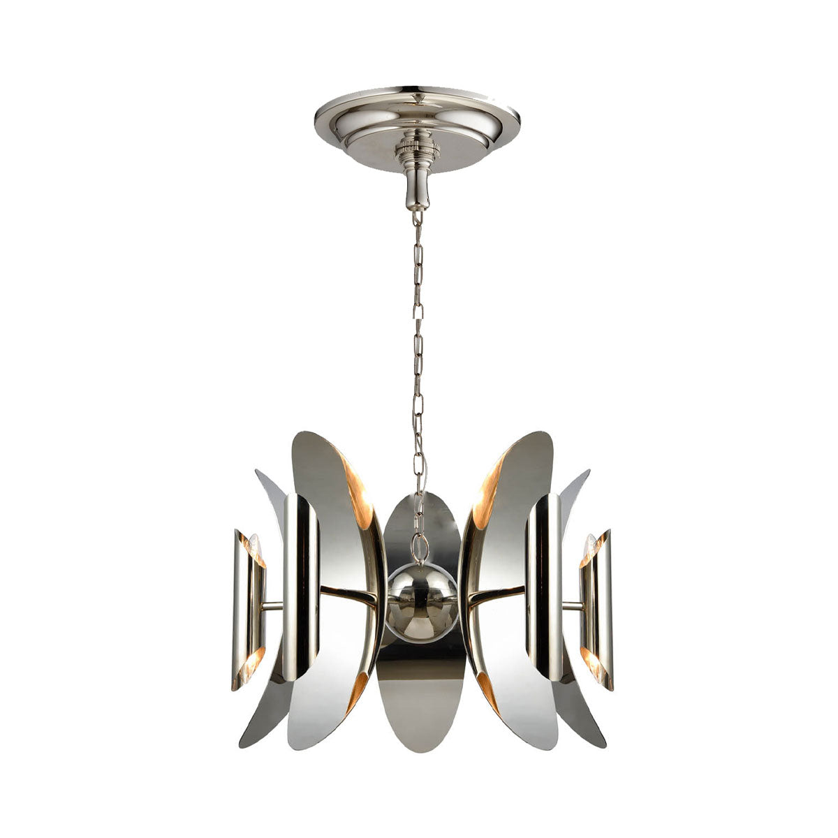 Strato 10-Light Polished Nickel Modern Pendant Light