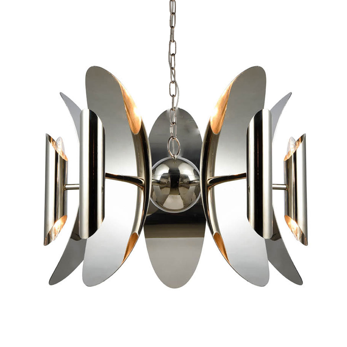 Strato 10-Light Polished Nickel Modern Pendant Light