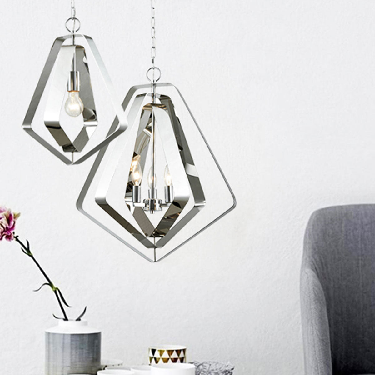Strato 5 Light Pendant - Polished Nickel