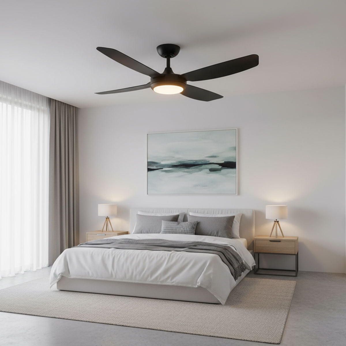 Stratus 4 Blade AC Ceiling Fan with LED Light