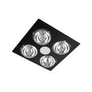 Sunair 8W LED 4 Heat Bathroom 3-IN-1 - Black