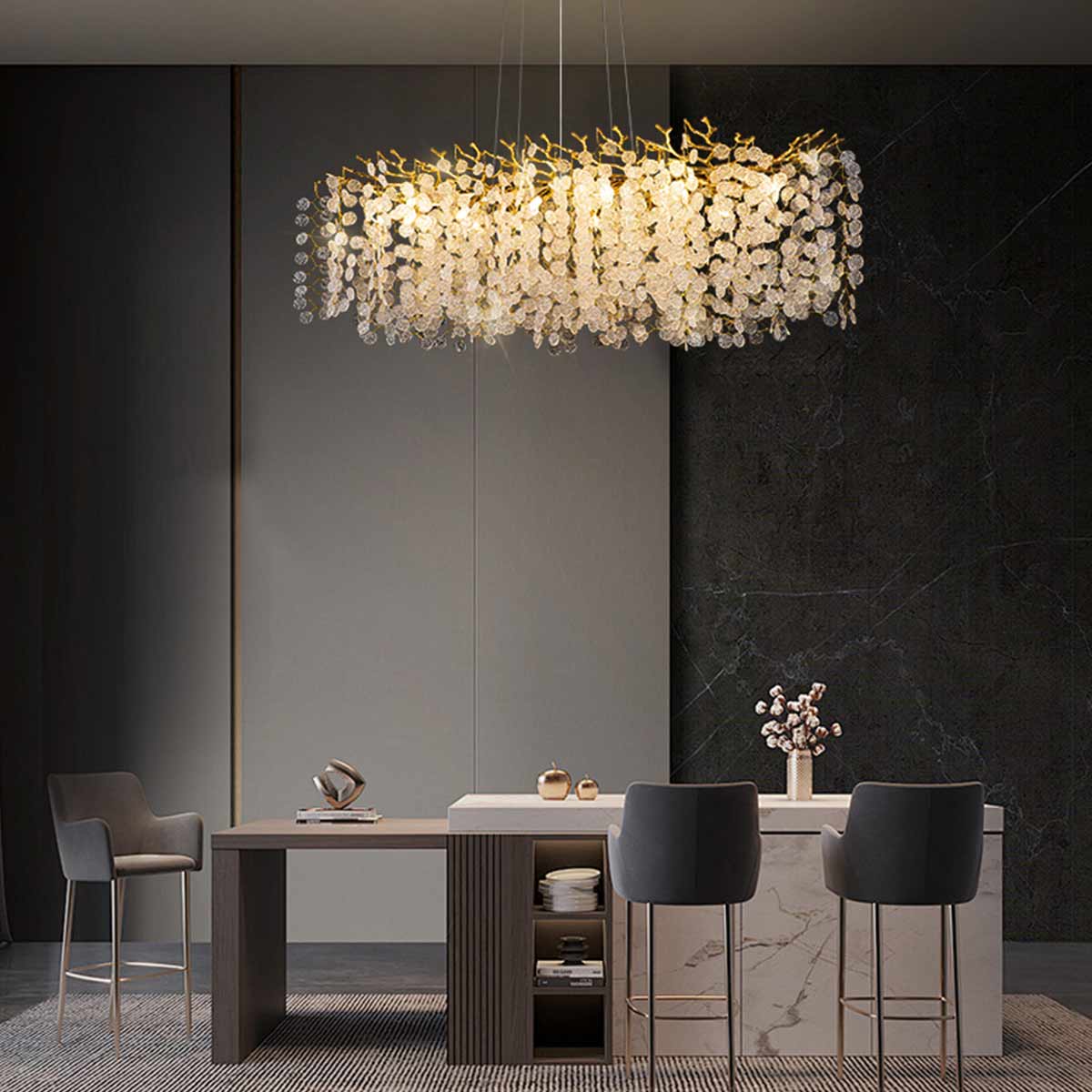 Tahlia Long Pendant Light Nature Inspired