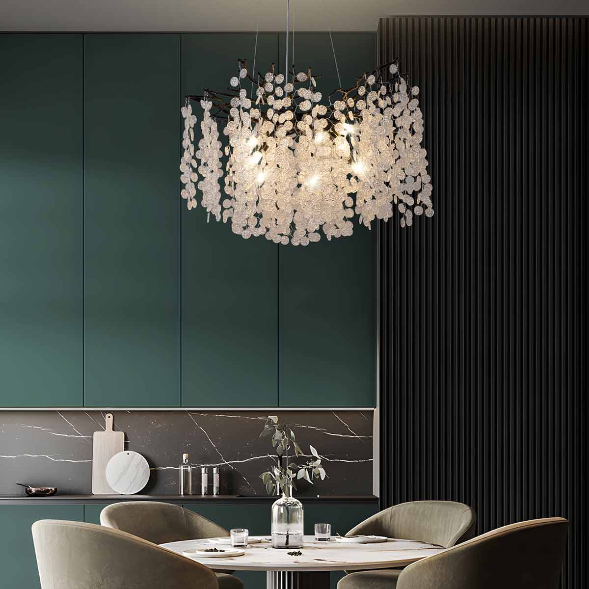 Tahlia Round Pendant Light Nature Inspired