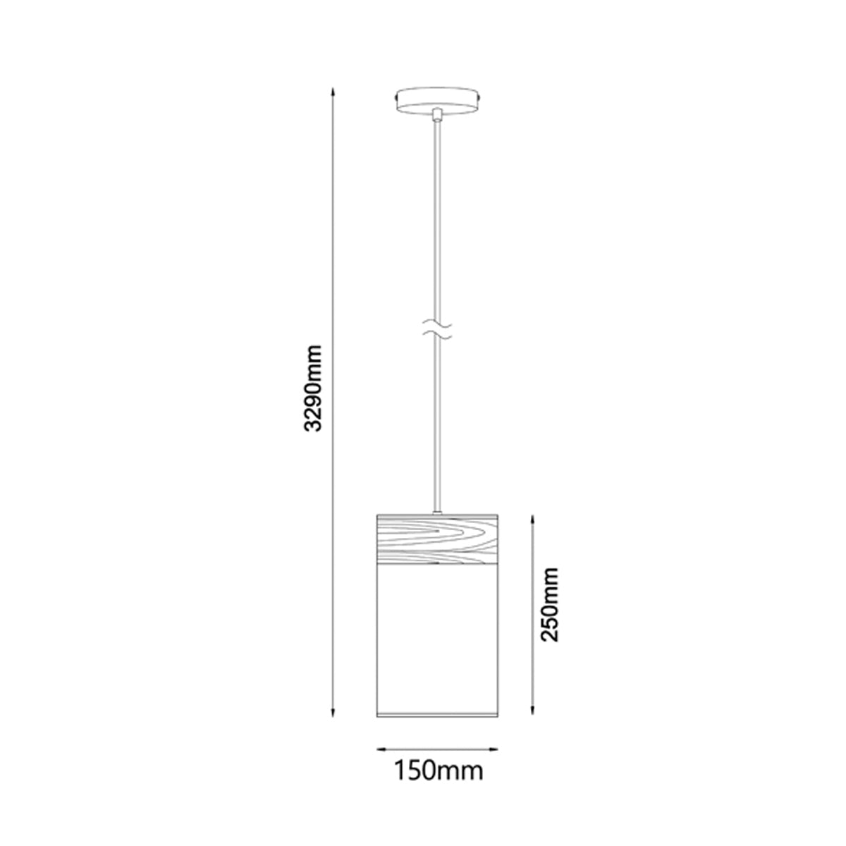 Tambura Oblong Blonde Wood Pendant Light