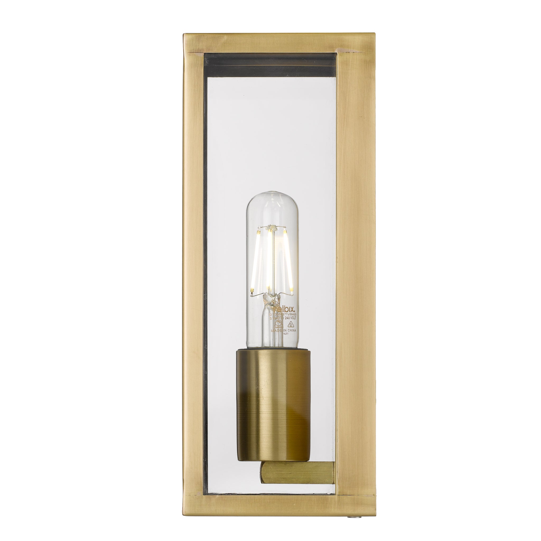 Arzano Small Wall Light Outdoor - Solid Brass Design