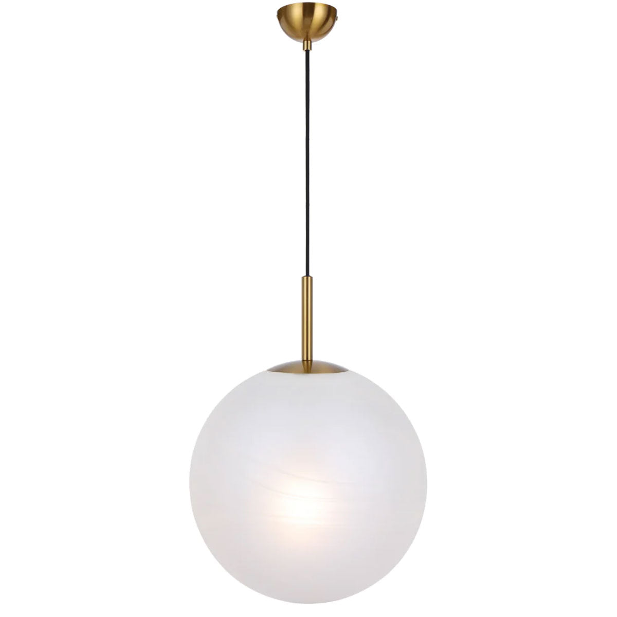Bally Small Opal Sphere Pendant Light with Metal Finish
