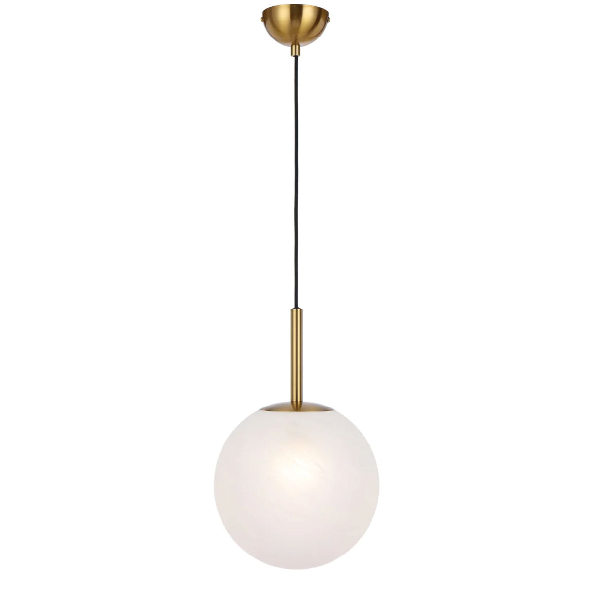 Bally Small Opal Sphere Pendant Light with Metal Finish