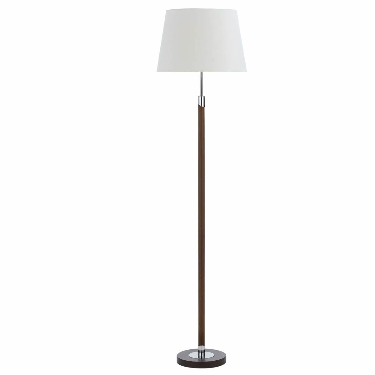 Belmore Timber Floor Lamp with Chrome Base