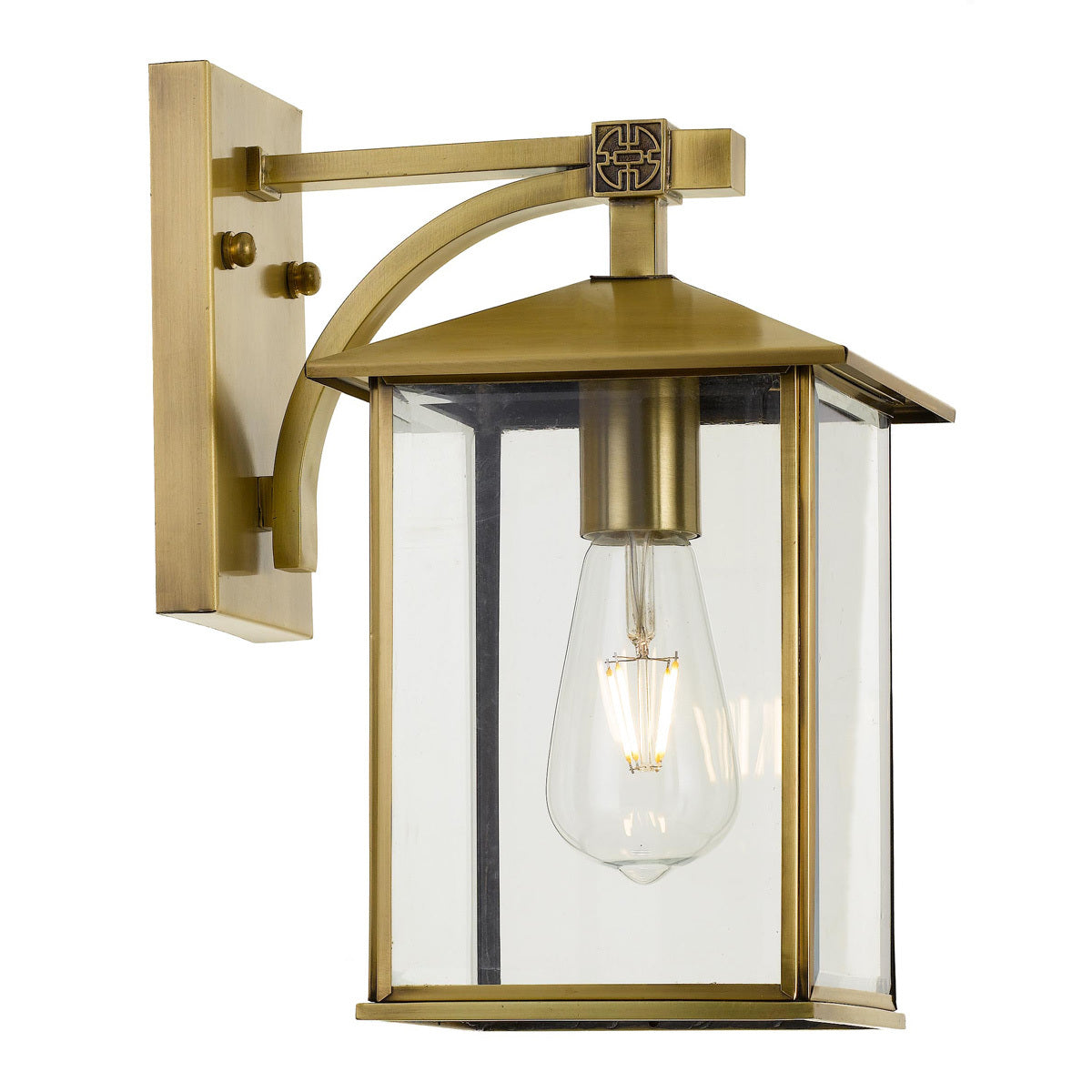 Coby Large Solid Brass Outdoor Exterior Coach Wall Light