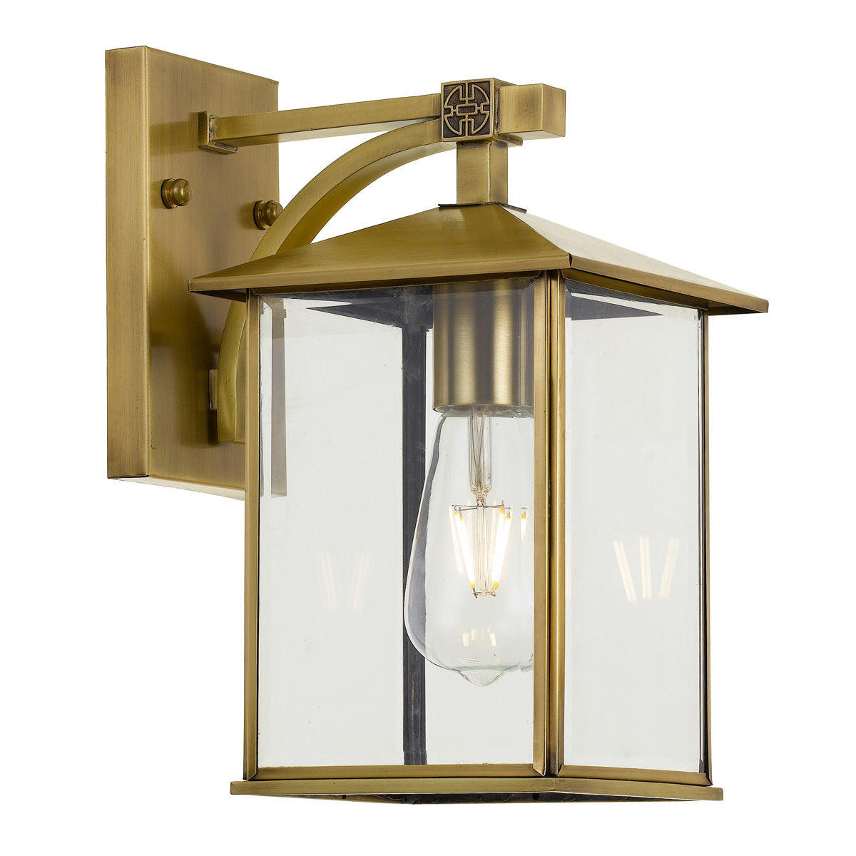 Coby Large Solid Brass Outdoor Exterior Coach Wall Light