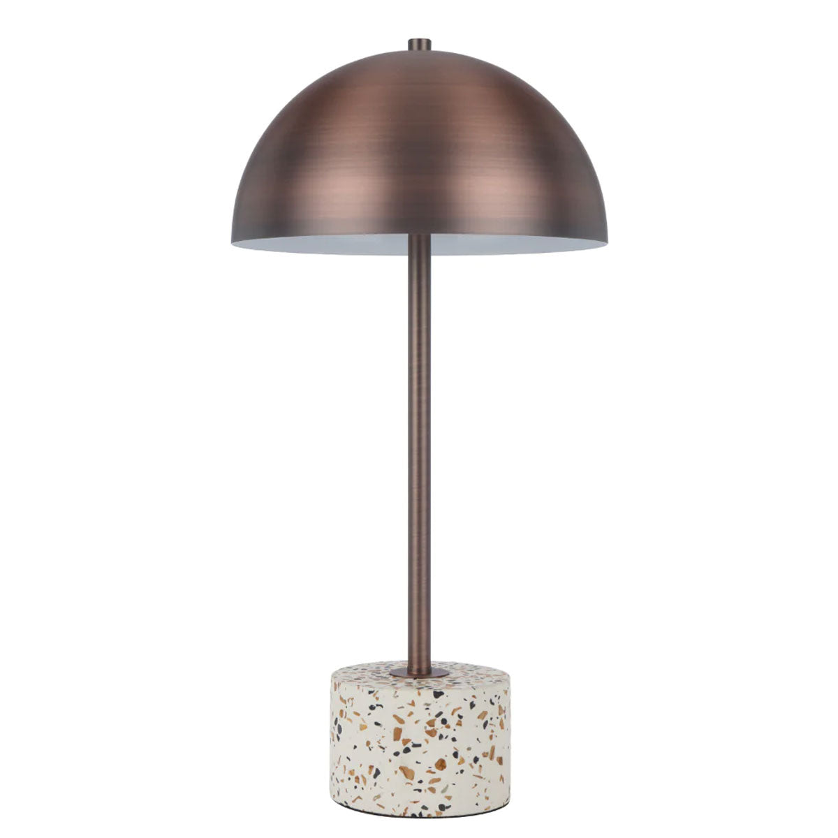 Domez Table Lamp with Dome Shade and Marble Base