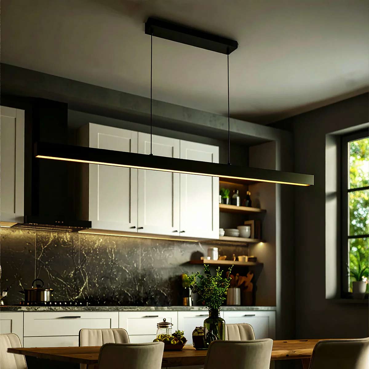Navaro II Linear Pendant Light 1200mm - Dimmable