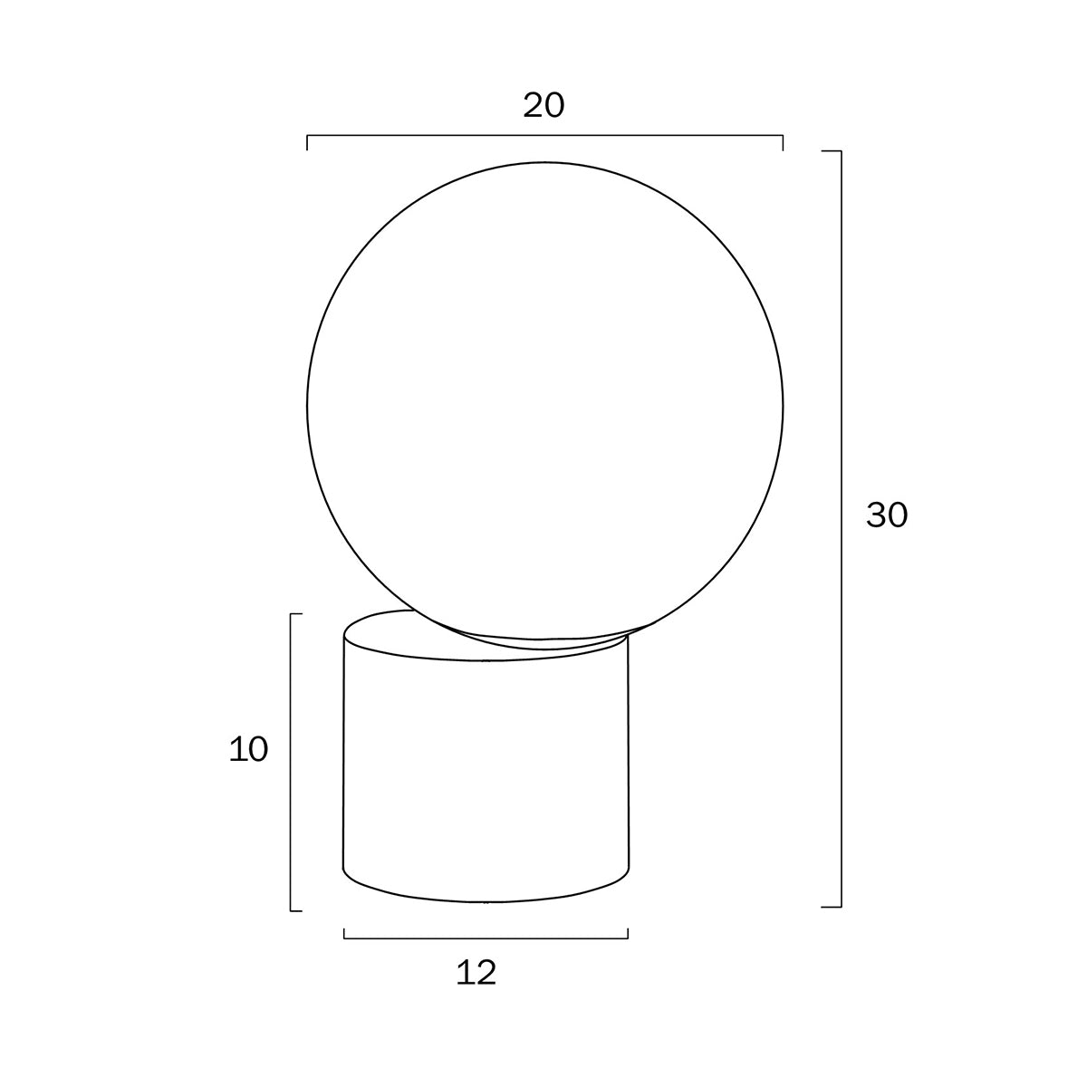 Novio Orb Glass Table Lamp