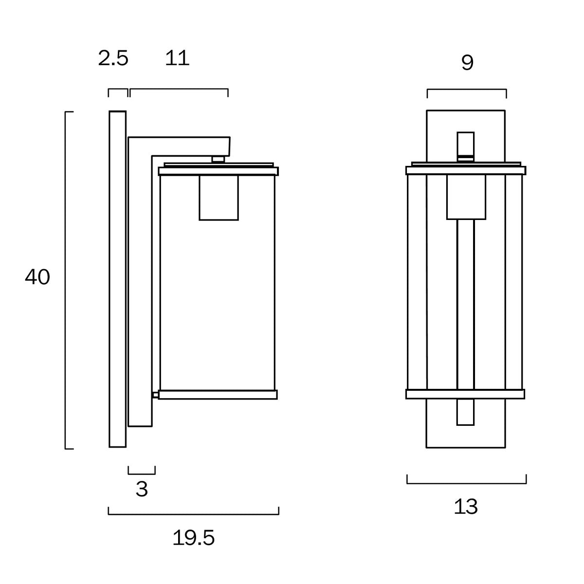 Perova 40 Wall Light