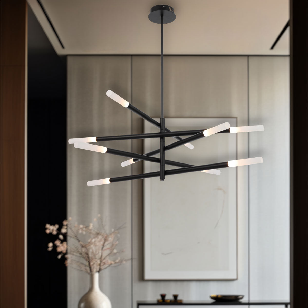 Pinta 10-Light LED Pendant Light with Integrated Rods