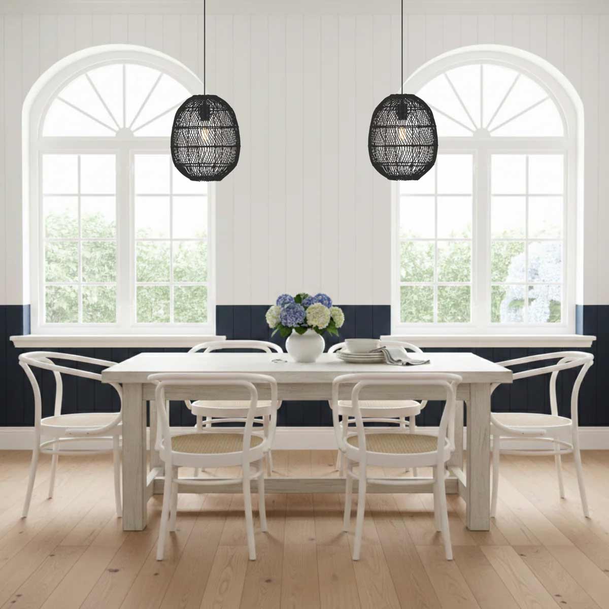 Rana Teardrop Shaped Pendant Light with Steel Frame