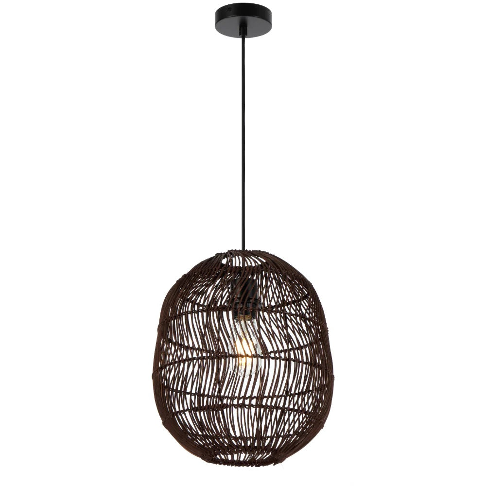 Rana 30 Teardrop Shaped Pendant Light with Steel Frame