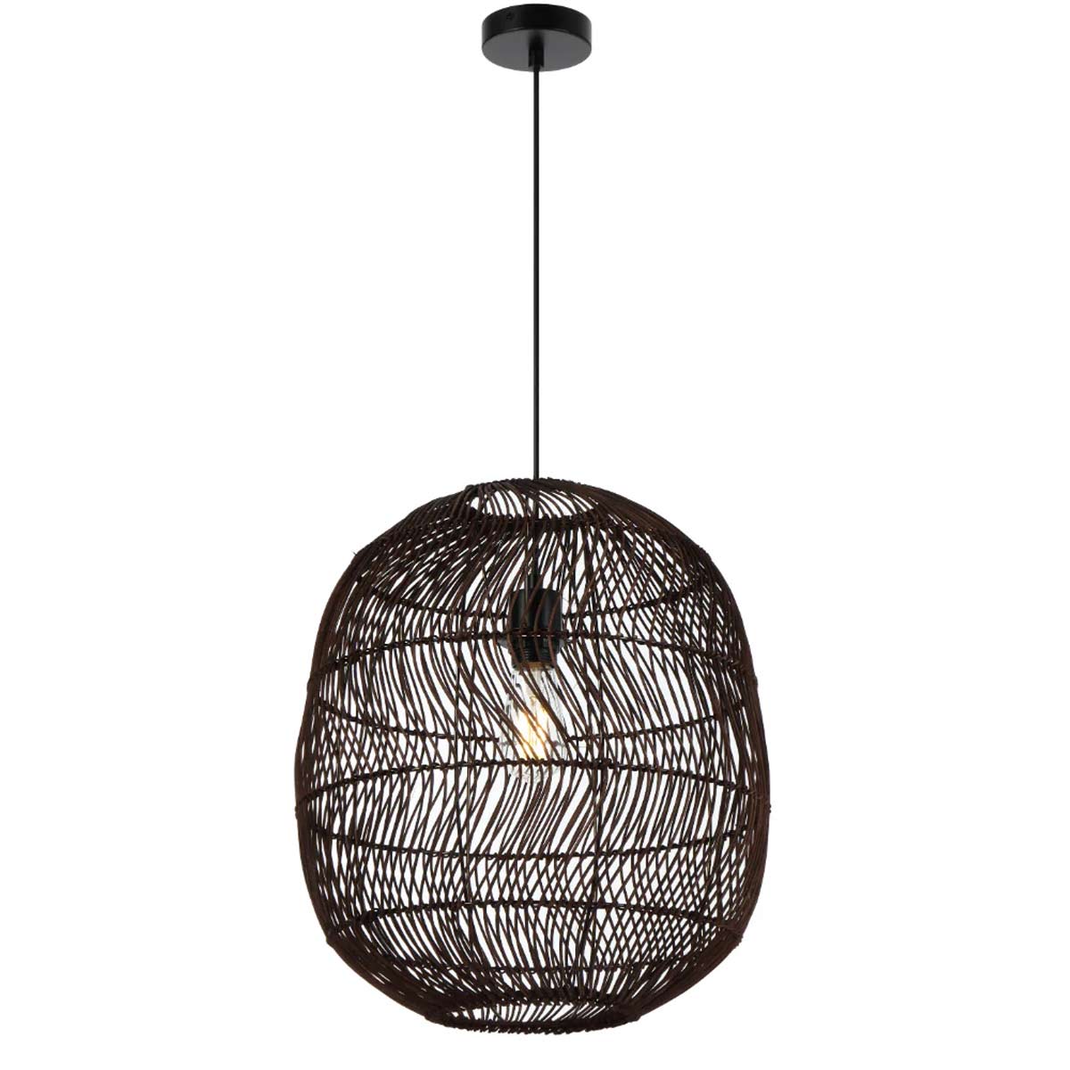 Rana Teardrop Shaped Pendant Light with Steel Frame