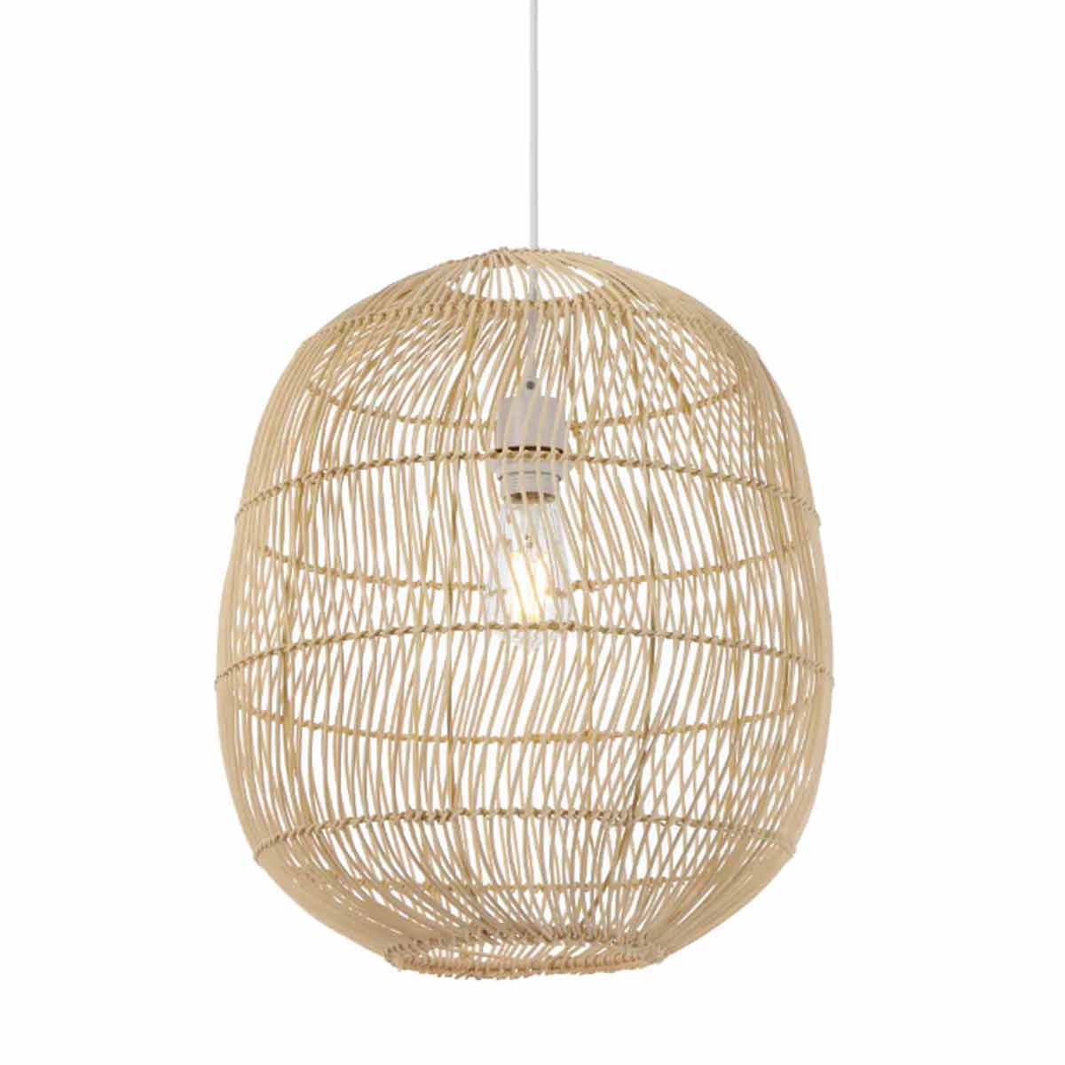 Rana Teardrop Shaped Pendant Light with Steel Frame