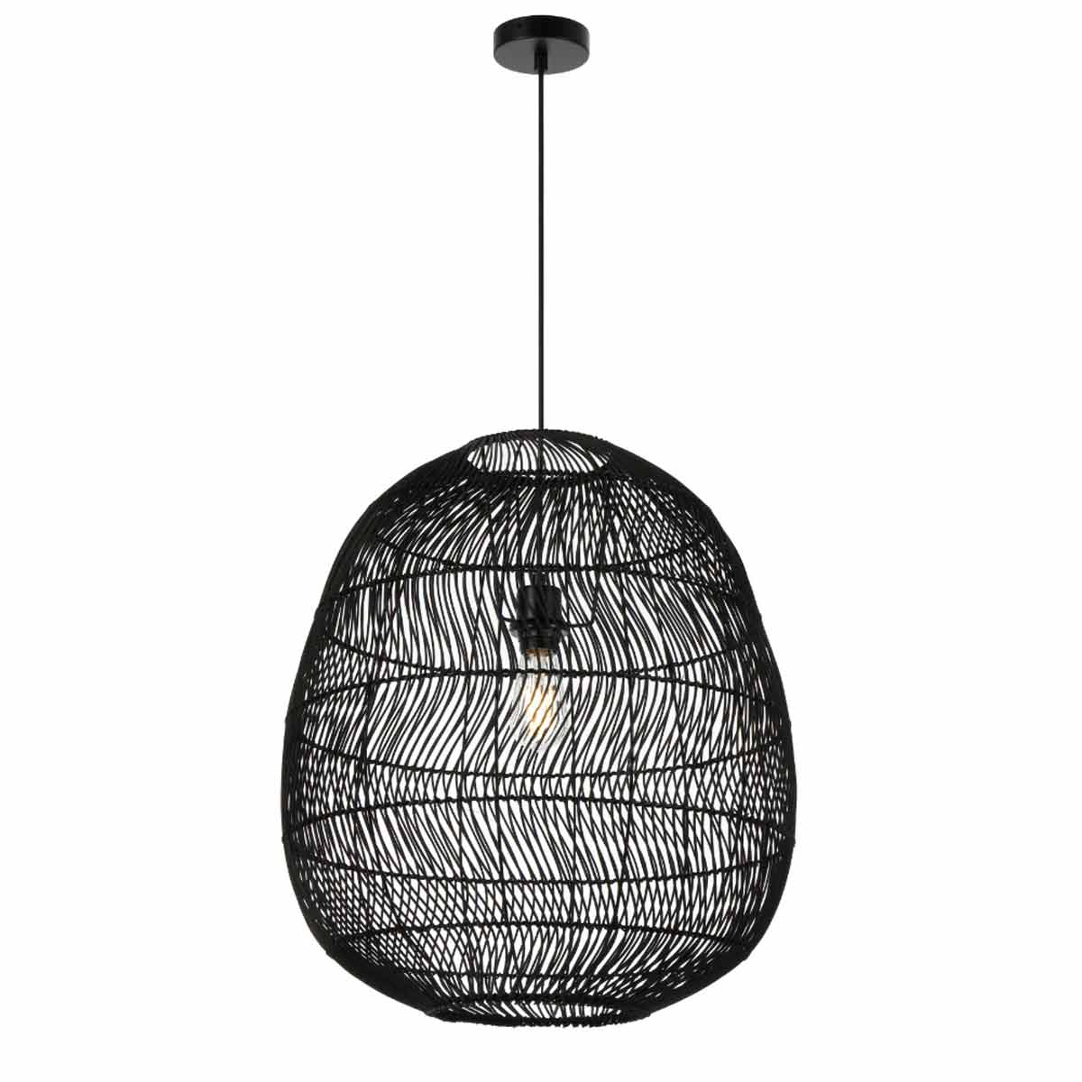 Rana Teardrop Shaped Pendant Light with Steel Frame