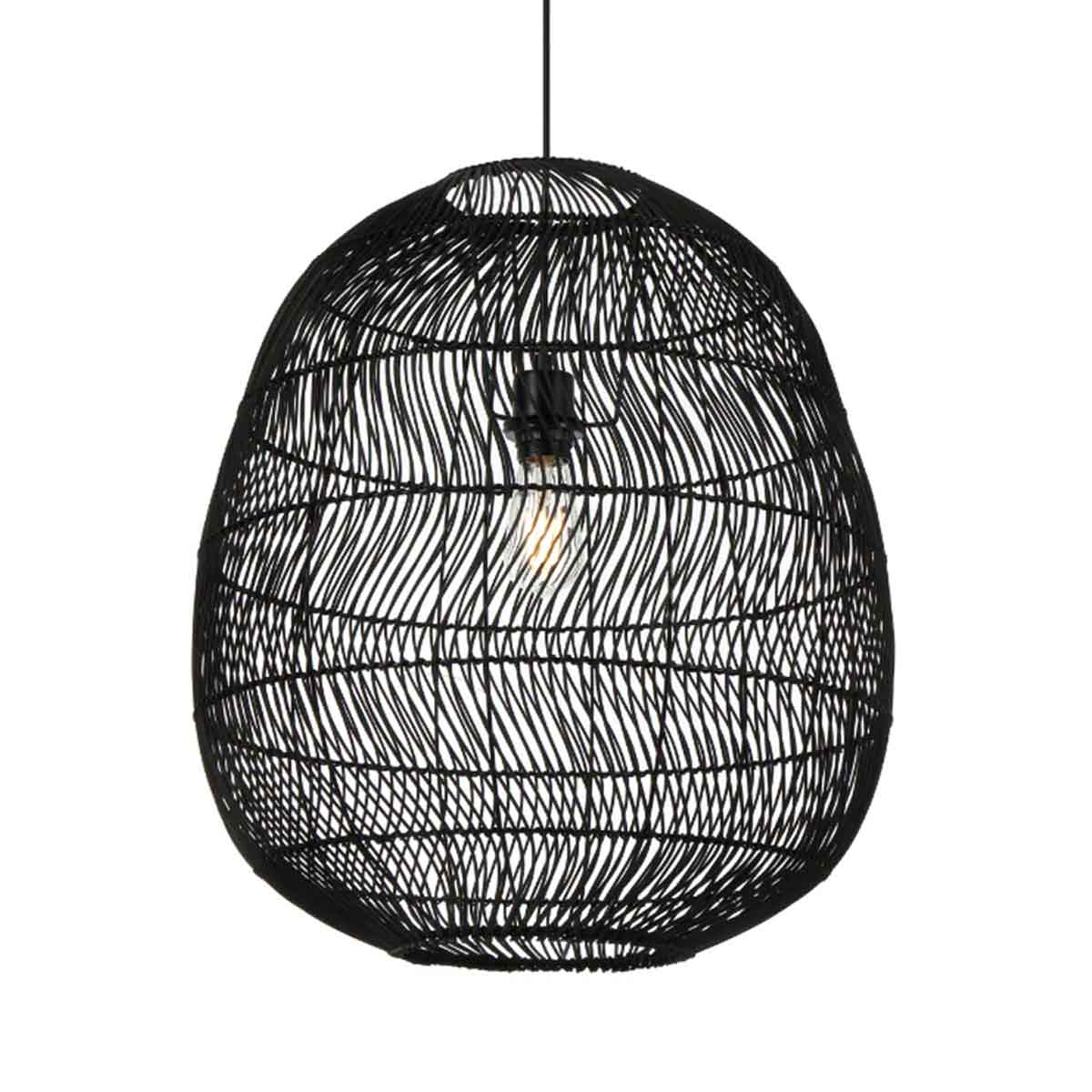 Rana Teardrop Shaped Pendant Light with Steel Frame