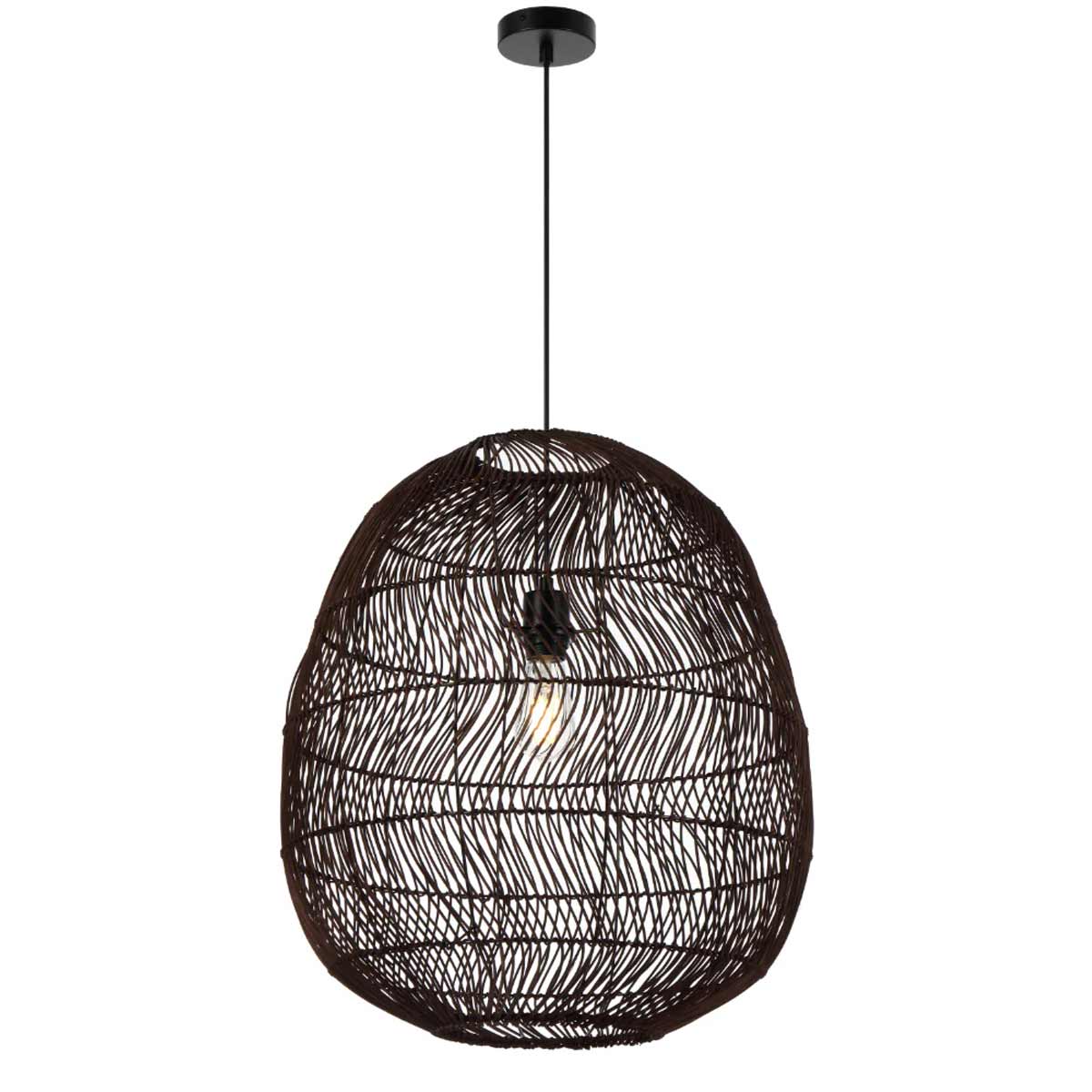 Rana Teardrop Shaped Pendant Light with Steel Frame