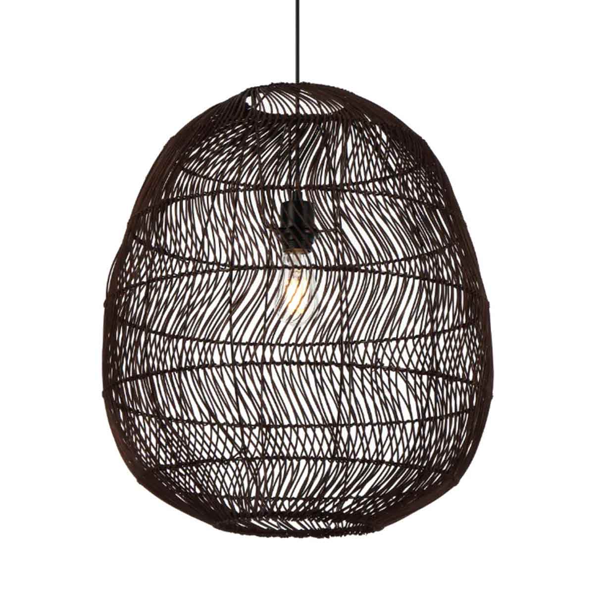 Rana Teardrop Shaped Pendant Light with Steel Frame