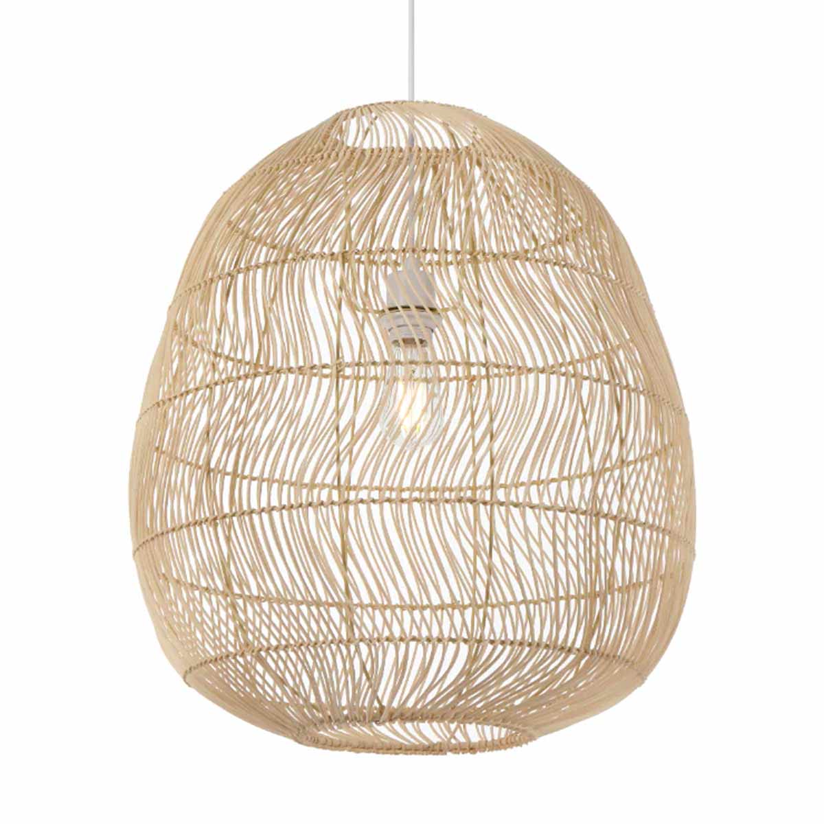 Rana Teardrop Shaped Pendant Light with Steel Frame