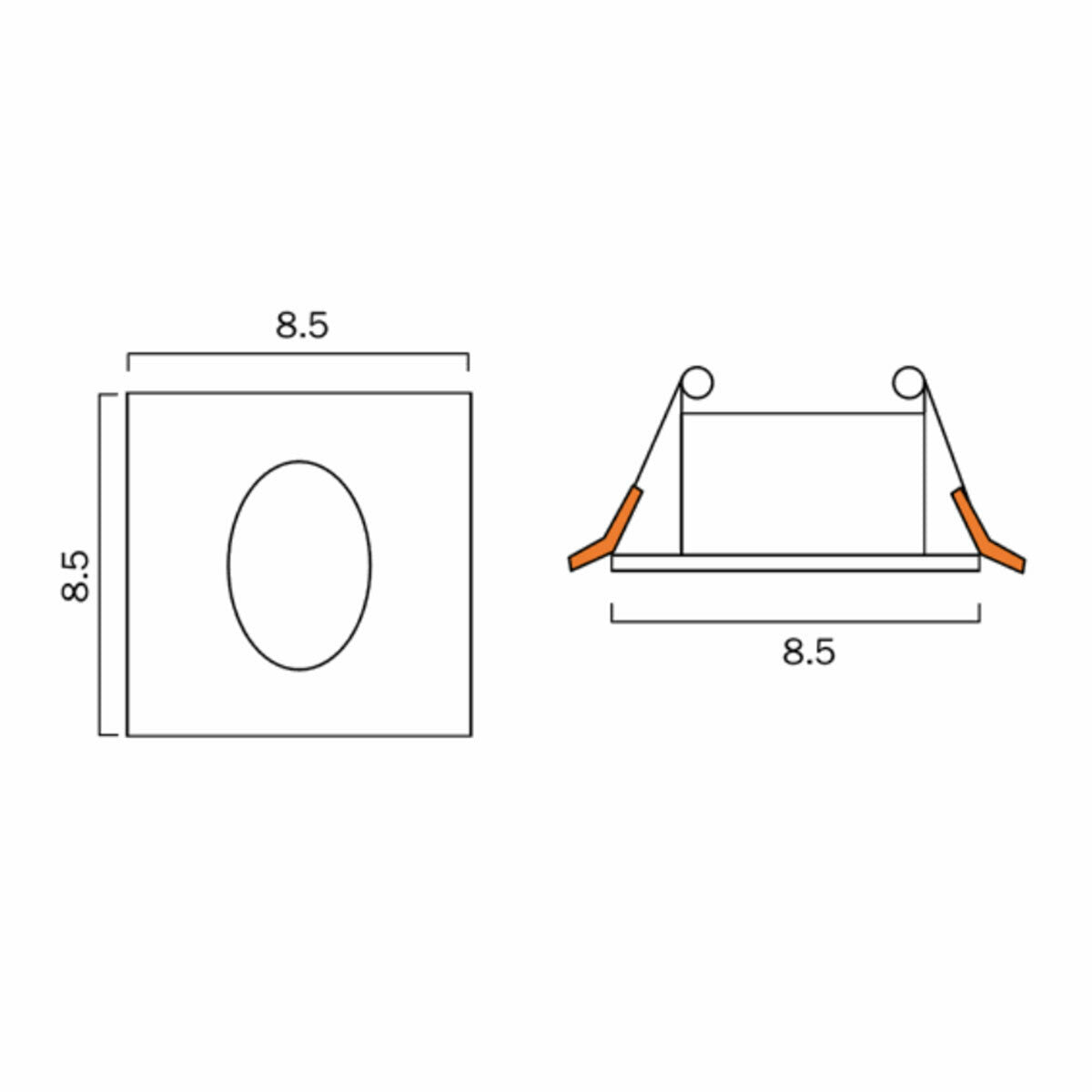 Snap Square LED Step Light with Cool White Glow