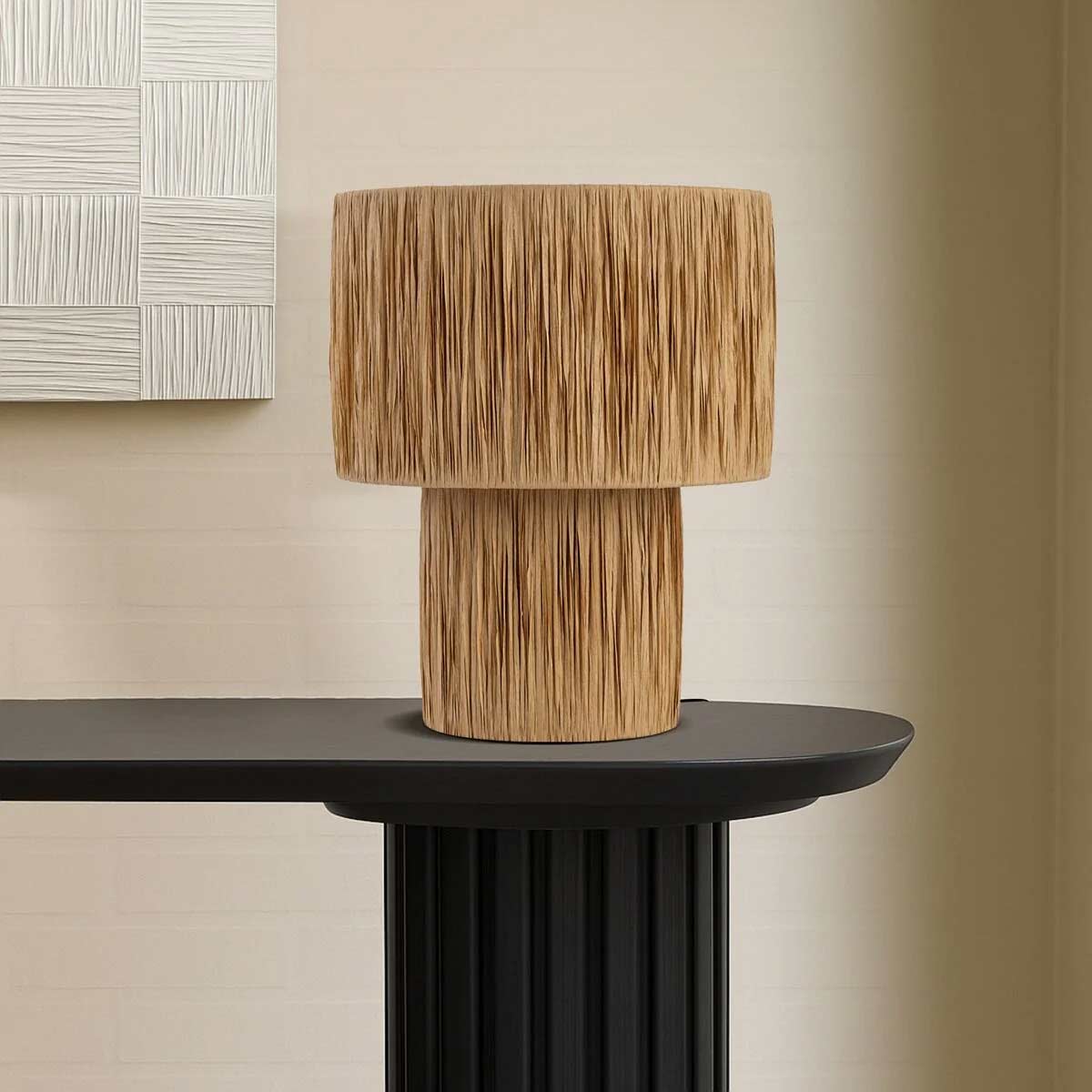 Nativa Coastal Raffia Table Lamp