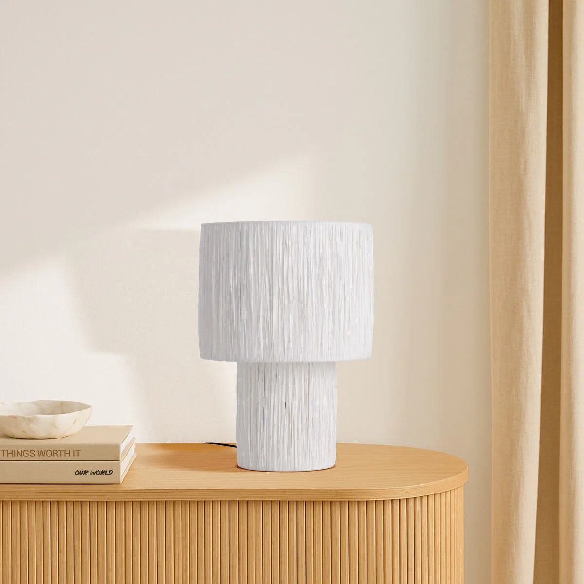 Nativa Coastal Raffia Table Lamp