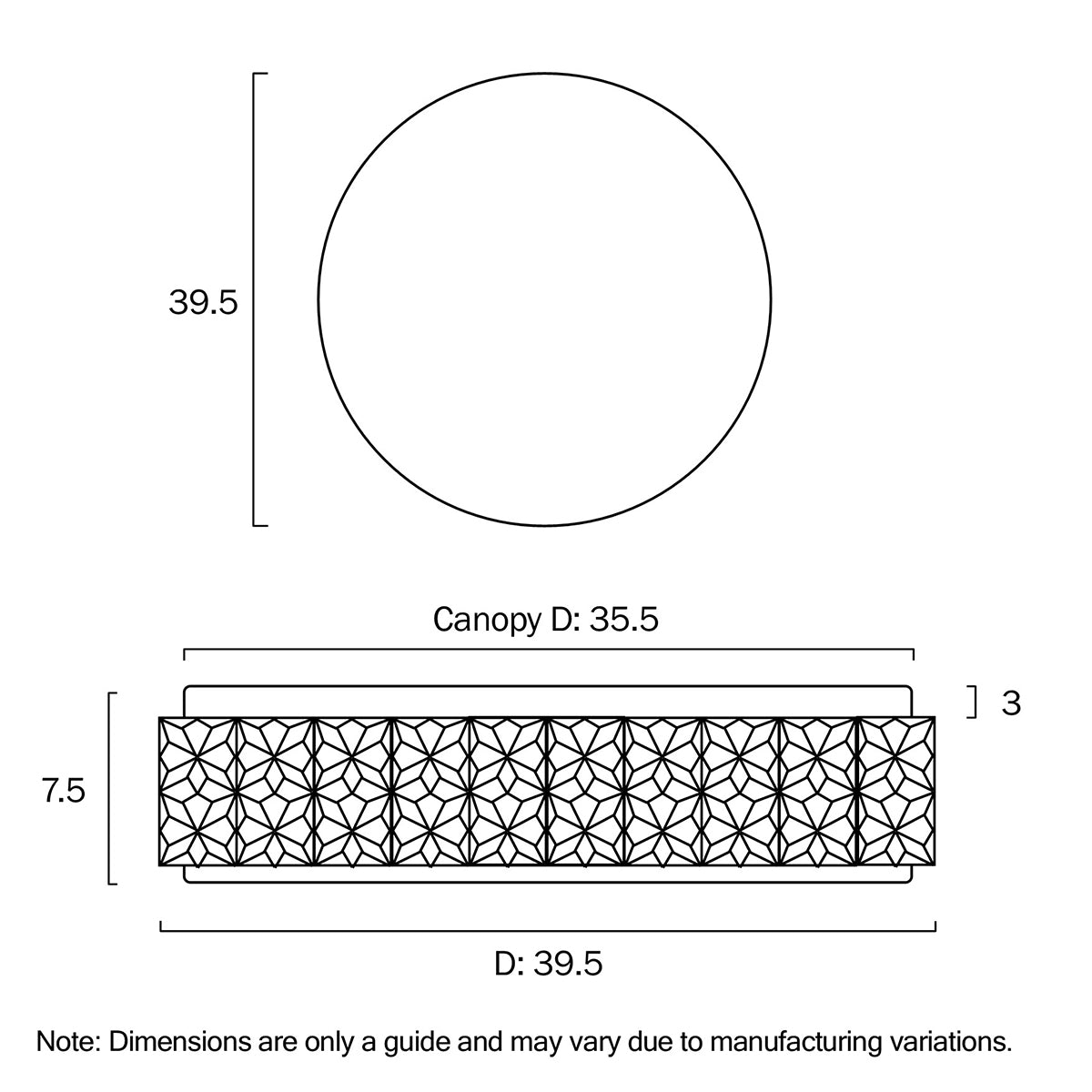 Tereza LED Oyster Light - Tri-Colour