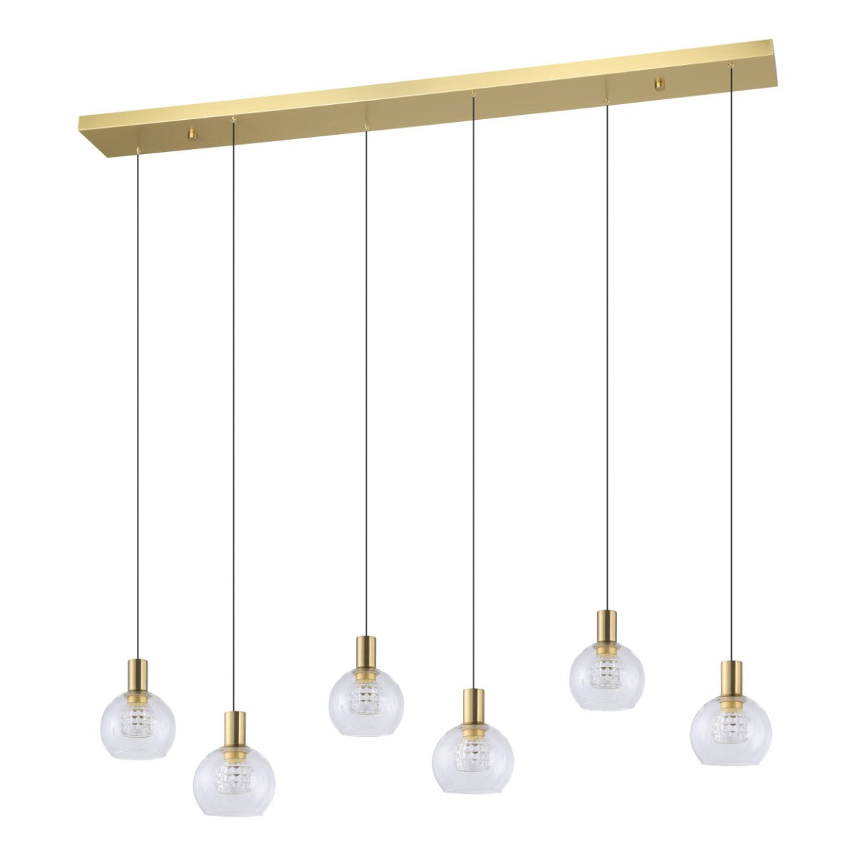 Terque 6 Light Linear Bar Pendant with Dimmable LED