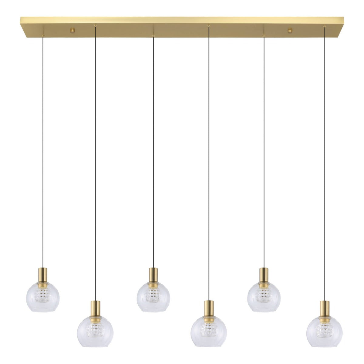 Terque 6 Light Linear Bar Pendant with Dimmable LED