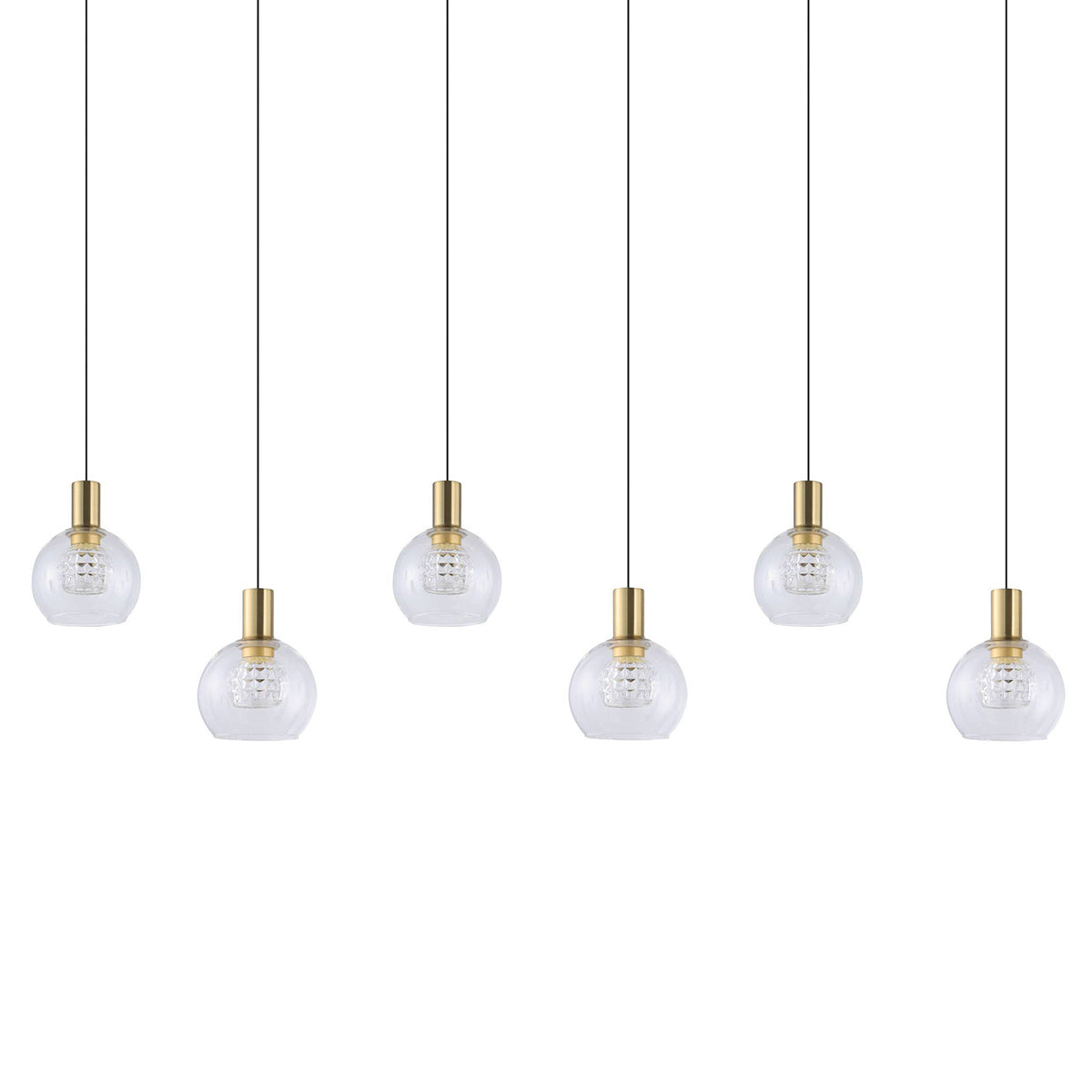 Terque 6 Light Linear Bar Pendant with Dimmable LED