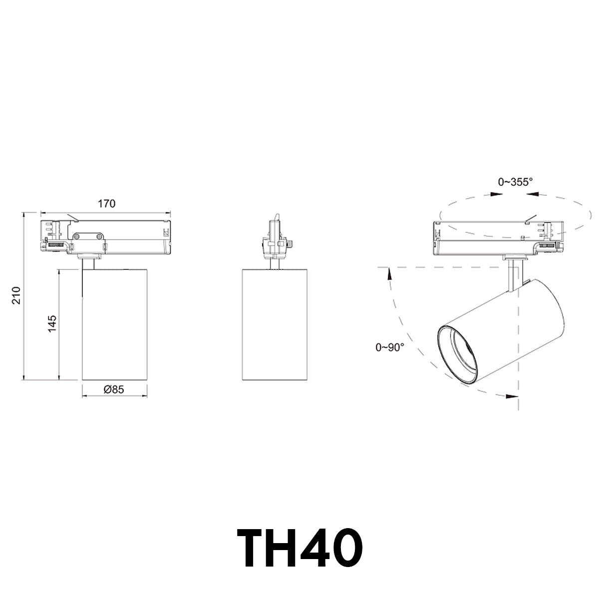 Tracson LED Track Light Head
