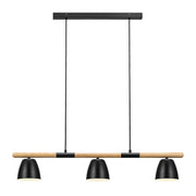 Theo 3 Light Timber Linear Pendant Light