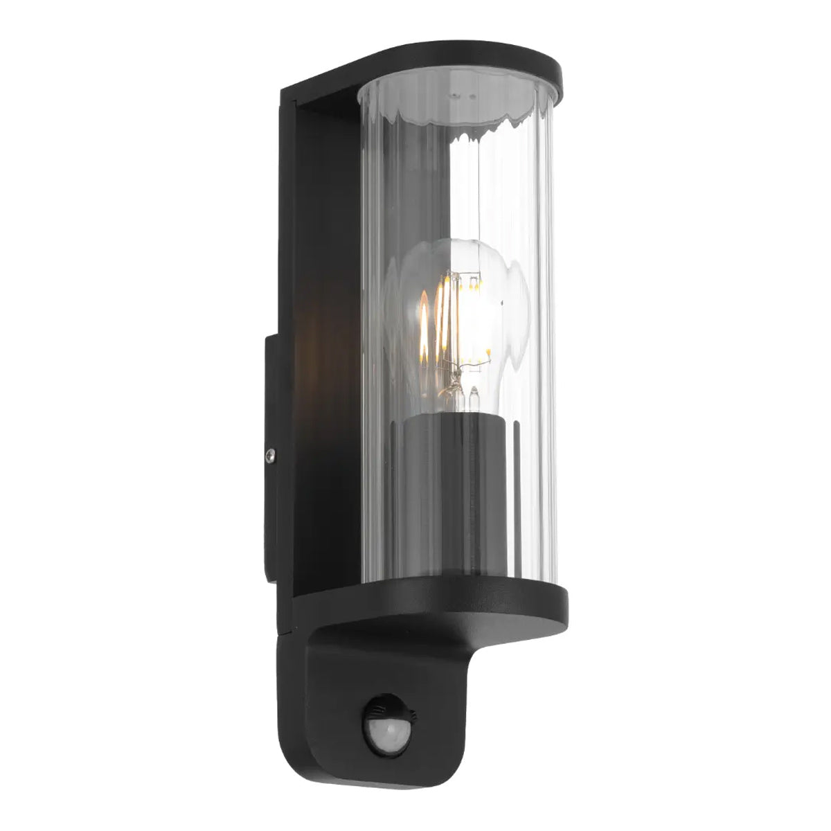Thirlo Exterior Ribbed Wall Light with Sensor