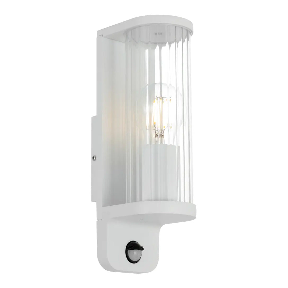 Thirlo Exterior Ribbed Wall Light with Sensor