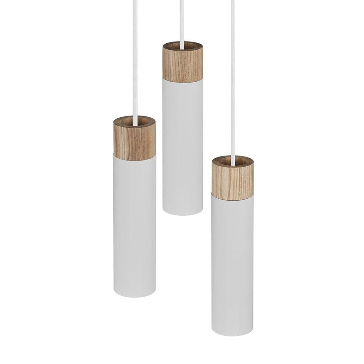 Tilo 3 Light Nordic Timber Cluster Pendant Light