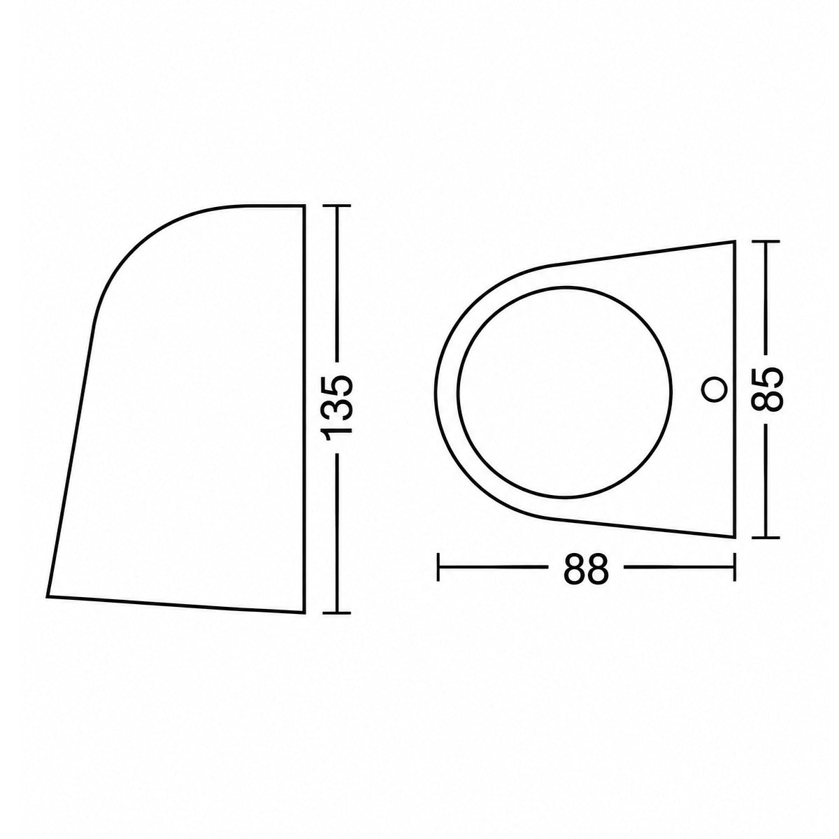 Torque Aged Brass GU10 IP65 Cone Wall Light