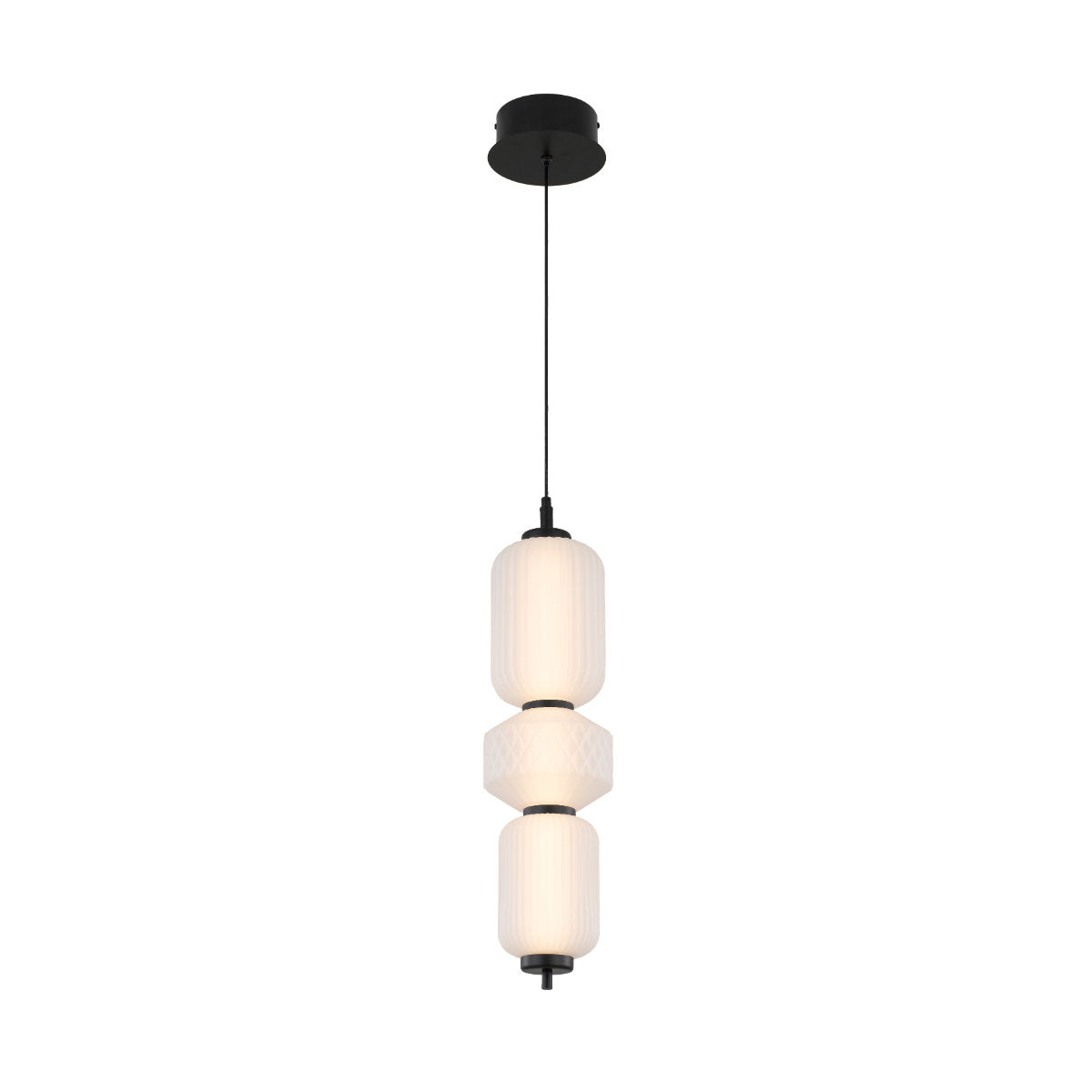 Torso 3-Light Pendant with Integrated LED Lighting